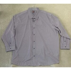 Society Of One Men's 4XL Long Sleeve Button Down Shirt Houndstooth Relax Casual